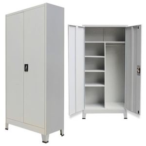 Million Armoire Verrouillable Avec 2 Portes Acier 90 X 40 X 180 Cm Gris Achat Vente Armoire De Bureau Million Armoire Verrouillab Cdiscount