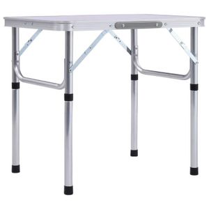 TABLE DE CAMPING MEUBLE BEST® Table pliable de camping Blanc Alumin