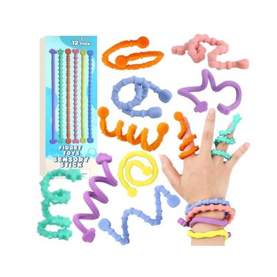 Pop Tubes Mini Jouets Sensoriels, 8 Pièces Jouets Sensoriels De Tuyau Extensible Multicolore Anti Stress Pour Enfants Adultes Personnes Souffrant D Autisme Soulager L Anxiete Et Le Stress