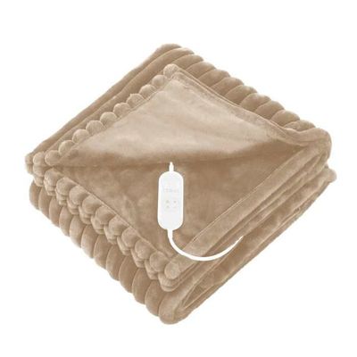 Couverture chauffante électrique 150x80 cm – 9 niveaux de chaleur, minuterie, protection surchauffe, VDE, lavable en machine | Leroy Merlin