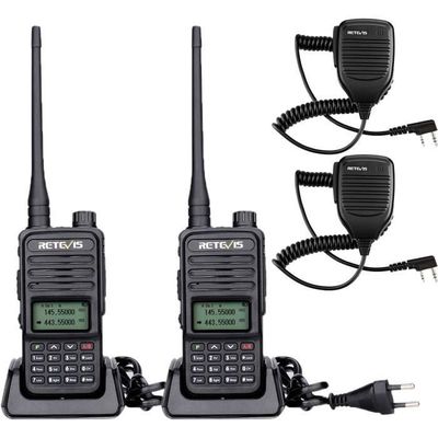 Retevis RHD701 Antenna Walkie Talkie VHF/UHF Dual Band – SMA-F, Alto Guadagno 2dBi, Compatibile Con Baofeng UV-5R E BF-888S