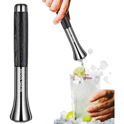 Voarge Pilon à cocktail avec tête en plastique rainurée - En acier  inoxydable - Mojito - Outil de barman idéal : : Cuisine et Maison