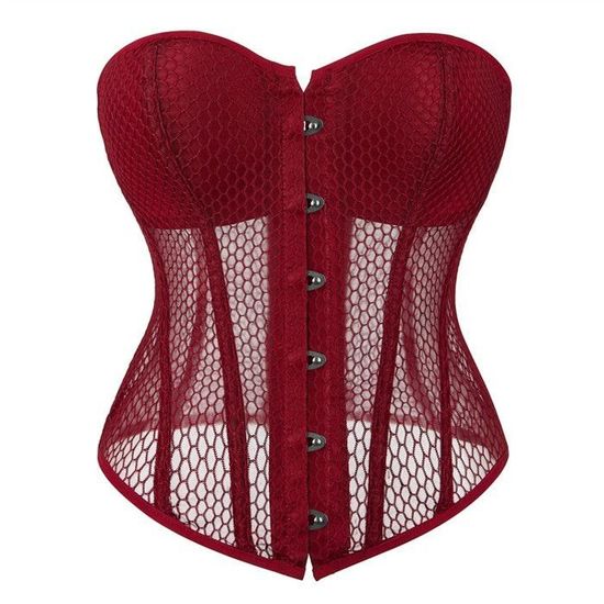 Corset Style écolière écossais Rouge - Taille 38-40 - Avec String - Neuf Avec étiquettes