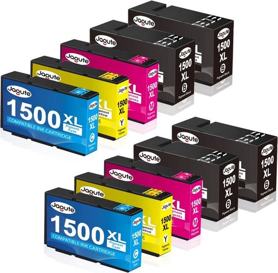 Cartouche D'encre Jaune Compatible Canon PGI1500XL - Pour Imprimantes Canon Maxify MB2050, MB2150, MB2350, Etc. - 4