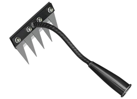 F Fityle Râteau Jardin 8 Dents - Outil Désherbage Multifonction Acier Pour Sol Et Gazon