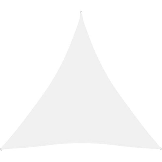 Voile D'Ombrage Rectangulaire 4x6 M - Tissu Oxford Enduit PU - Blanc - Pour Terrasse, Jardin, Balcon