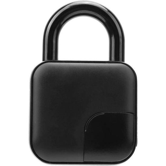 Cadenas à Empreinte Digitale Rechargeable USB - Pour Valise, Sac à Dos Et Vélo - Jusqu'à 10 Empreintes (noir)