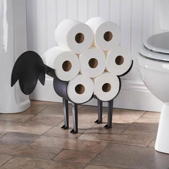 Porte-rouleau de papier toilette mural en forme de mouton en métal  Noir[188] - Cdiscount Bricolage
