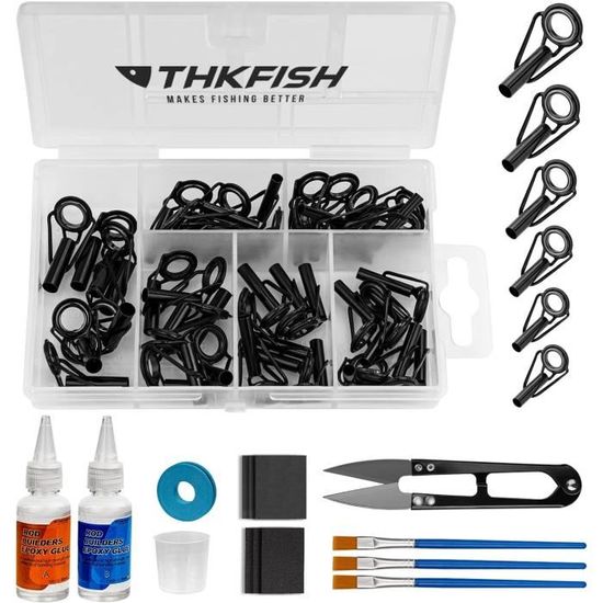 Kit De Réparation Canne à Pêche 32 En 1 HOHOVVY - Tiges Carbone, Anneaux Céramique, Résine époxy Kit De Réparation Canne à Pêche 32 En 1 HOHOVVY - Tiges Carbone, Anneaux Céramique, Résine époxy