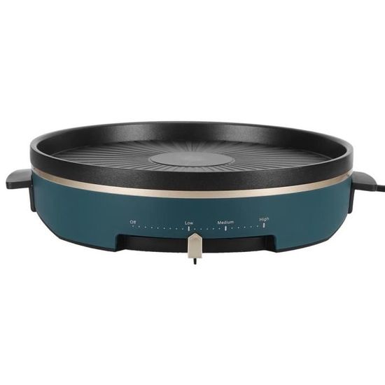 Plaque Chauffante électrique Antiadhésive Nihcora - Gril Barbecue 30 Cm, 1200W, Sans Fumée, Prise EU, Parfait Pour Crêpes, Steaks Et Plus