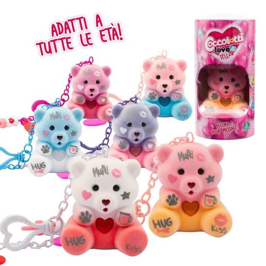 Giochi Preziosi Coccolotti Love&Tell, 6 Ours Avec Fonction D'enregistrement Et Porte-clés Charme, Coloration Aléatoire, Répéter Ce Que Vous Dites, Jeux Enfants 4 Ans, Animaux Interactifs Jouet - 5