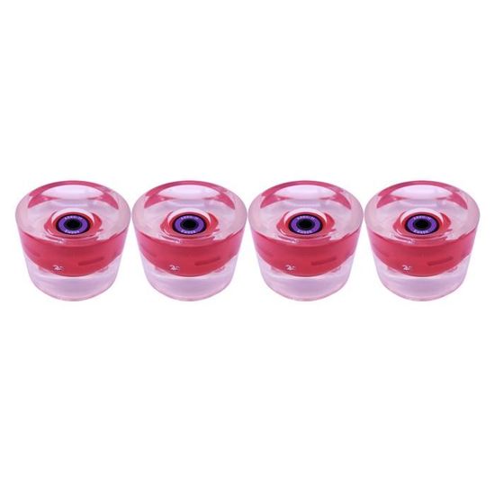 Set De 4 Roues De Skateboard 65mm 78a – ABEC-9 608R – PU Transparent – Roues Clignotantes Colorées – Longboard, Surfskate