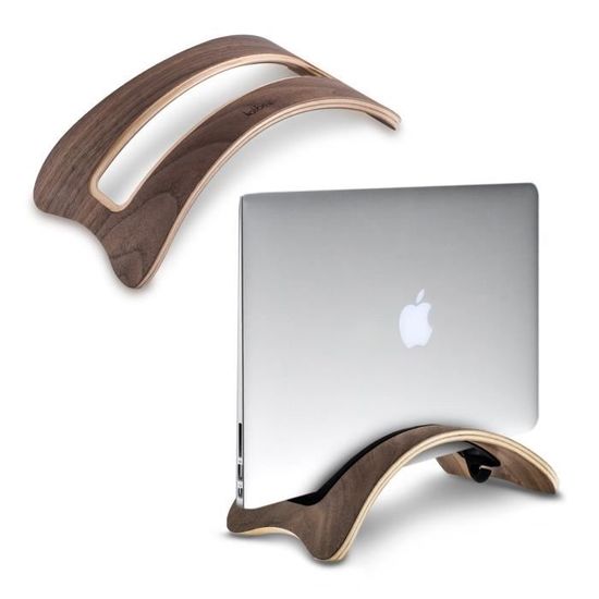 kalibri stand pied élégant en bois pour ordinateur portable tablette en marron foncé pour Apple MacBook Air 13''/Pro Retina 13''/...