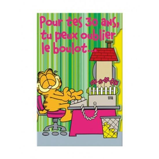 Carte Anniversaire 30 Ans Garfield Cdiscount Beaux Arts Et Loisirs Creatifs