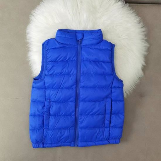 2 Gilets Sans Manches Enfant - Doudoune 90% Duvet - Taille 6 Mois-7 Ans - Pour Automne/Hiver - Nylon