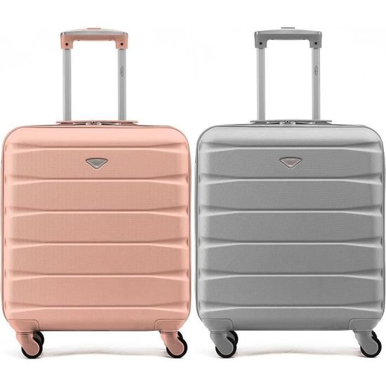 Lot De 2 Valises Rigides Legeres En Abs A 4 Roues Cabine Bagage A Main Approuve Les Compagnies