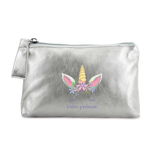 Trousse "J'peux Pas J'ai Licorne" - Pochette Kawaii Arc-en-ciel Pour Maquillage Ou école