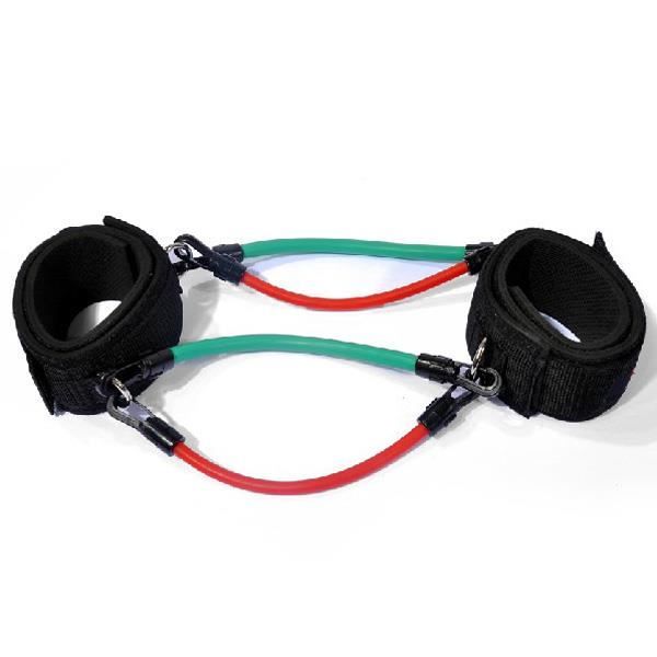 R001B Réglable 4 Jambe Cuisse Latex Résistance Bande Gym Fitness Exercice Fort Tube Cheville Sangles