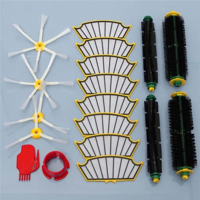 Pièces d'aspirateur pour kit filtre et brosse latérale pour Irobot Roomba 500 527 528 530 532 535 540 562 570 572 580 581 590