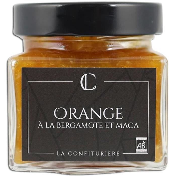 Confiture Bio Orange à la Bergamote et Maca 200 g La Confiturière