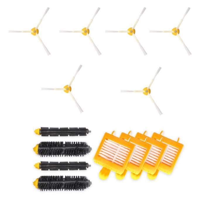 SKY Outil de nettoyage brosse à poils et batteur Flexible brosse à 3 bras kit de filtres Aero Vac pour iRobot Roomba 700 série 700