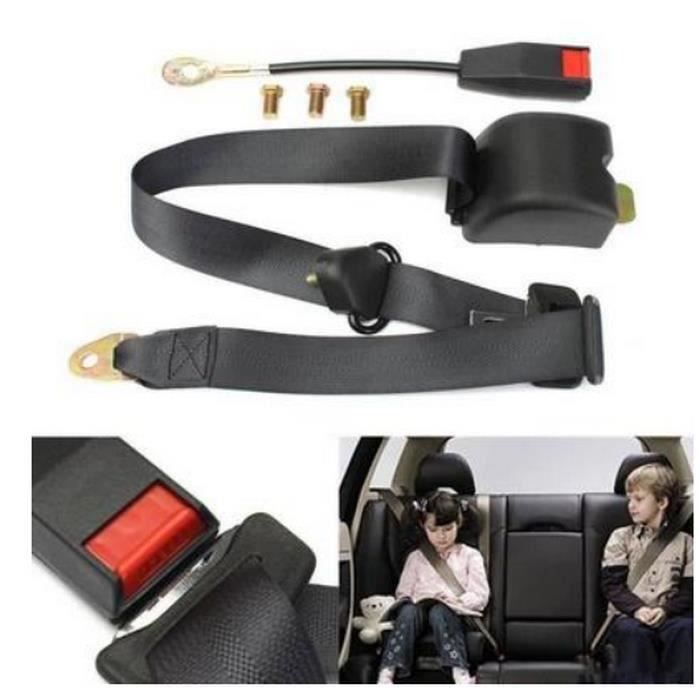 TH Ceinture de sécurité universelle de voiture de camion réglable de voiture de 3 points + boulon