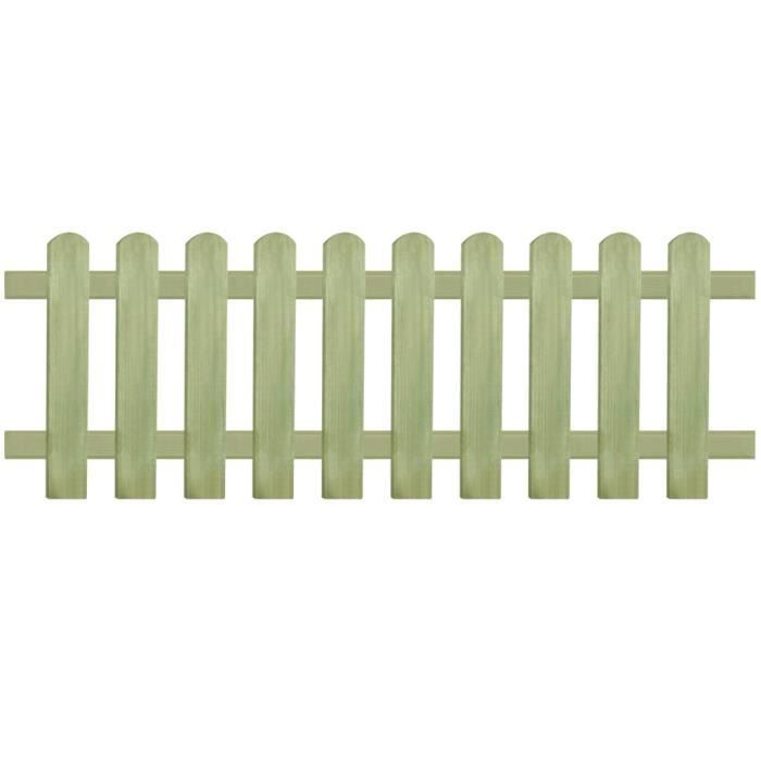 ♫9498 Clôture de jardin Brise vue Classique Bois de pin imprégné 170 x 60 cm 6 - 9 cm Home®