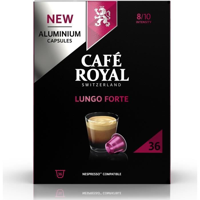 Café capsules Compatibles Nespresso Lungo Forte Cafe Royal X36 - 198g