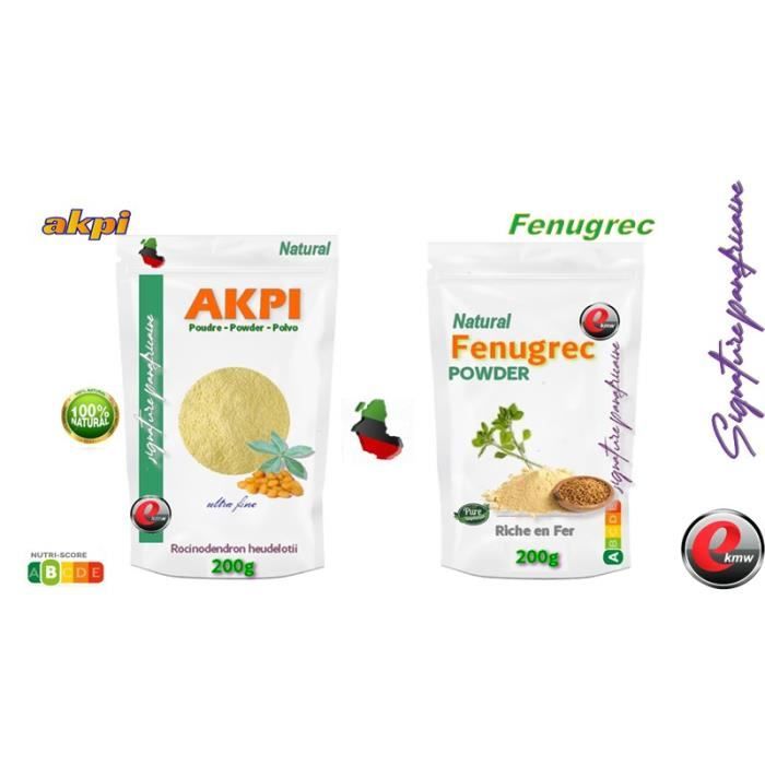 DUO de poudres MAXI Akpi + Poudre De Fenugrec - sélection panafricaine - 2X200g