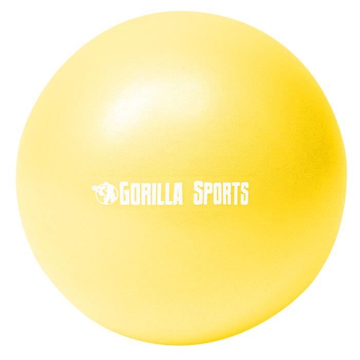 Mini-ballon d'exercice jaune, ballon léger de Pilates Soft Ball - Diamètre : 28 cm
