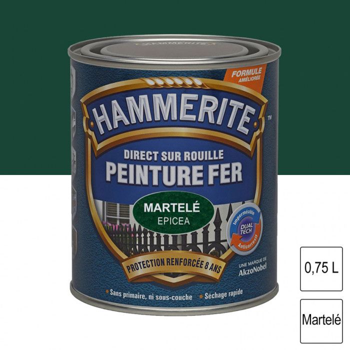 Hammerite fer martelé 0.75l vert épicea