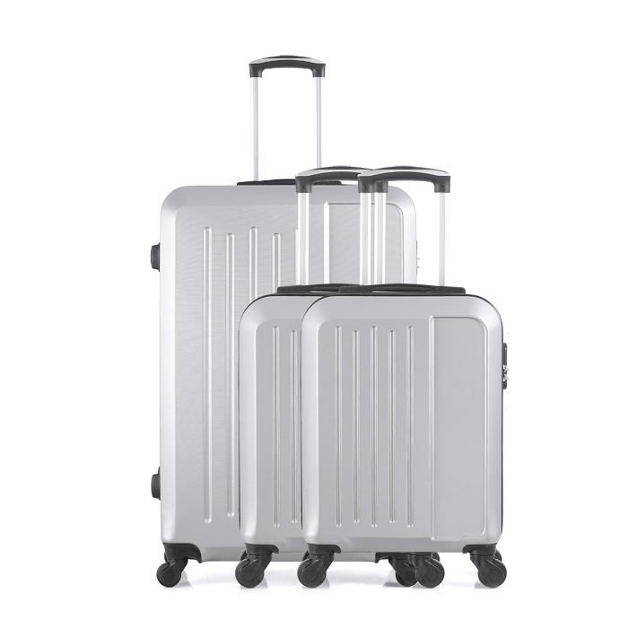 HERO – SET DE 3 - ABS – 75cm – 4 roues – VESUVIO-P – GRIS
