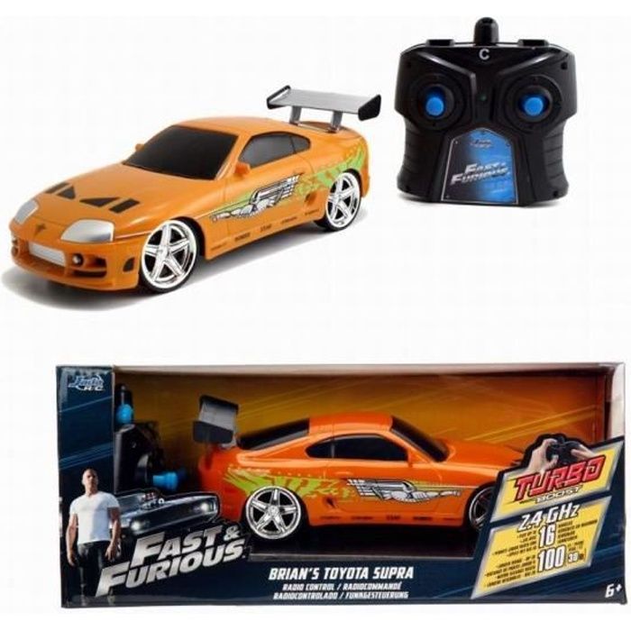 TOYOTA SUPRA RC Brian Fast and Furious 1/24 Radio-commandée Fonction Turbo Boost