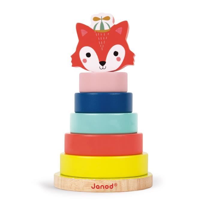 JANOD - Empilable Renard Baby Forest (bois) - Dès 1 An