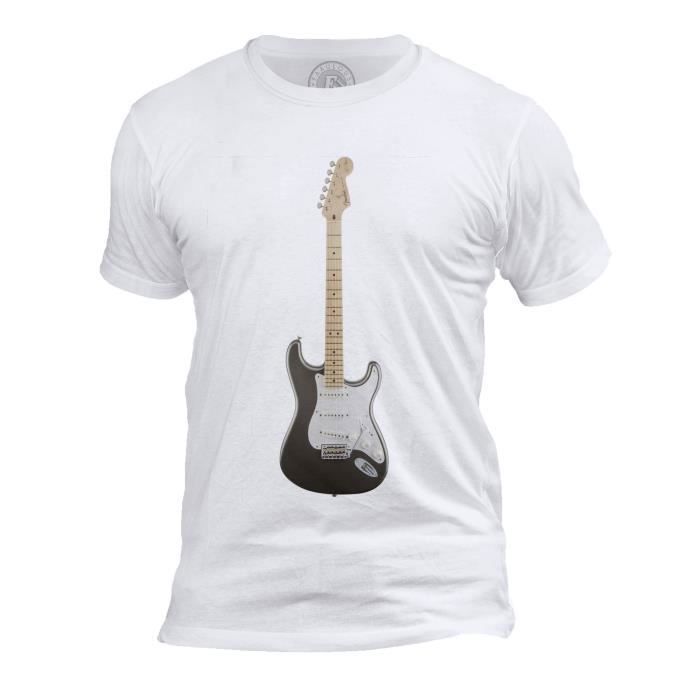 T-shirt Homme Col Rond Guitare Eric Clapton Guitare Hero Slowhand Rock Blues