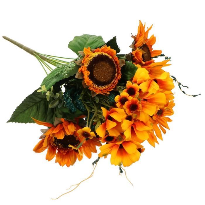 1 bouquet de faux fleurs pastorales simulation de de tournesols de ornement biscotte pain grille petit dejeuner