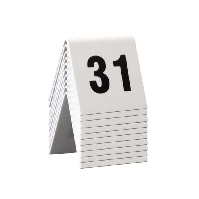Chevalet de table numérotés - TN-31-40 31-40 Blanc