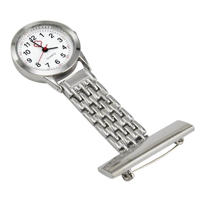 TRIXES Montre à quartz pour infirmière en acier...