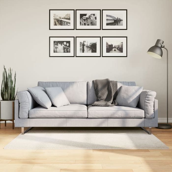 VidaXL Grand Tapis à Poils Courts Beige 240x240 Cm – Doux, Facile D’entretien, Certifié Oeko-Tex