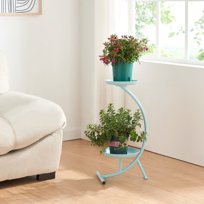 Porte-plantes Aalten 62 x 30 x 25 cm bleu clair