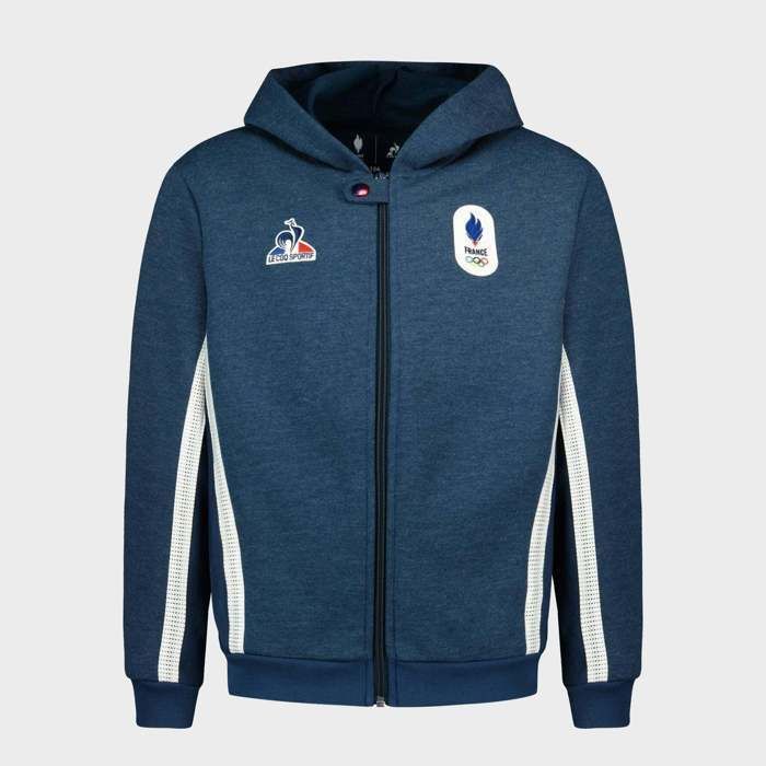 Sweatshirt à capuche zippé enfant Le Coq Sportif EFRO Paris 2024 N