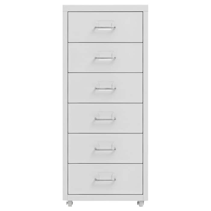 Classeur mobile - CLOUD - Armoire de bureau - Gris 28x41x69 cm Métal a238