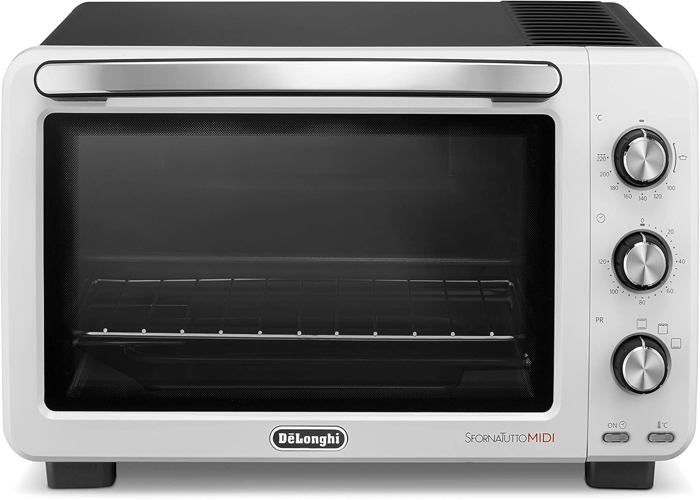 De'Longhi Four Électrique Midi EO 24752 - 24L 2000W | 7 Fonctions Dont Grill Et Convection | Argent
