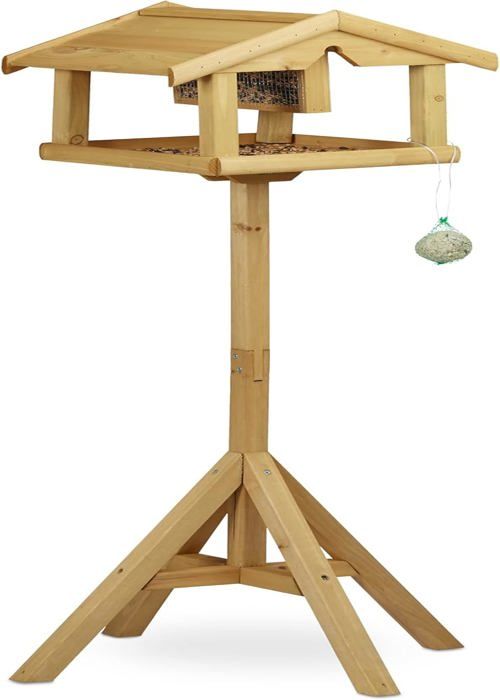 Comparer les prix de Volière Perchoir Pour Oiseaux Maison Pour Oiseaux Sur Pied Mangeoire En Bois Hxlxp: 117 X 50 X 50 Cm,Marron