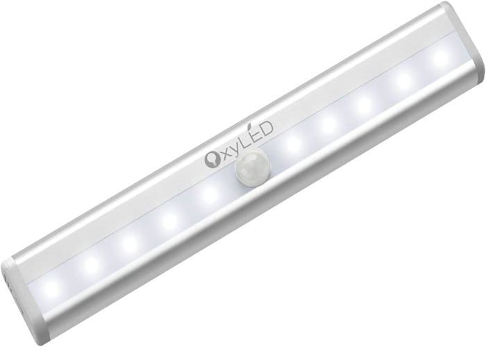 Lampe Detecteur De Mouvement Interieur, Lampe A Pile 6000K Auto On/Off ...