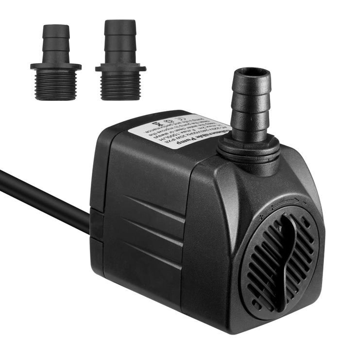 Meilleurs prix pour 1500L/H Pompe à Eau Submersible 25W Ultra Silencieuse Pompe daquarium Pompe de Fontaine avec Cordon dalimentation et 2 Buses