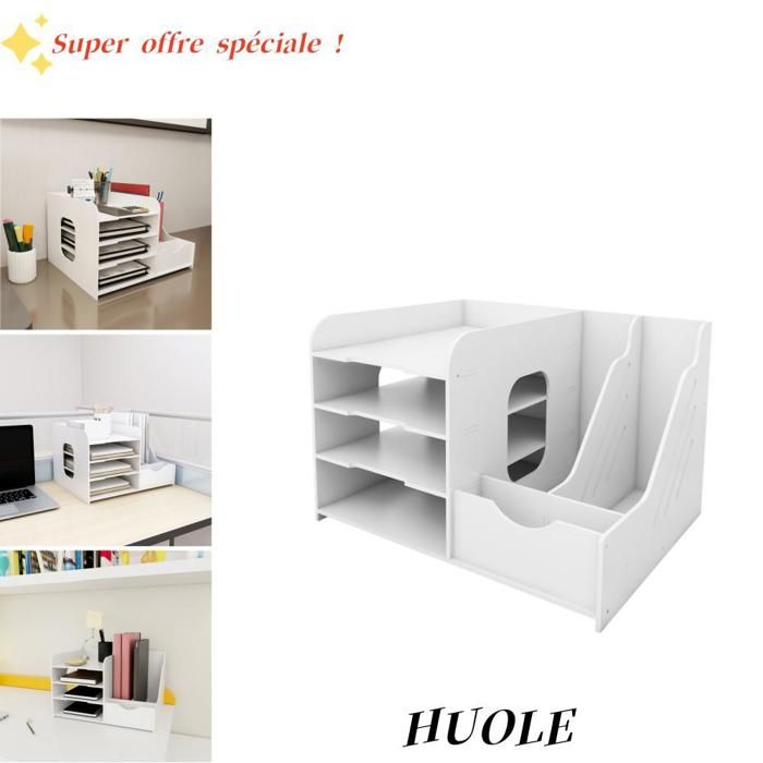 Bibliothèque étagère à dossiers multifonctionnelle 40*31*25cm carton de haute qualité blanc et sain HUOLE porte-documents.