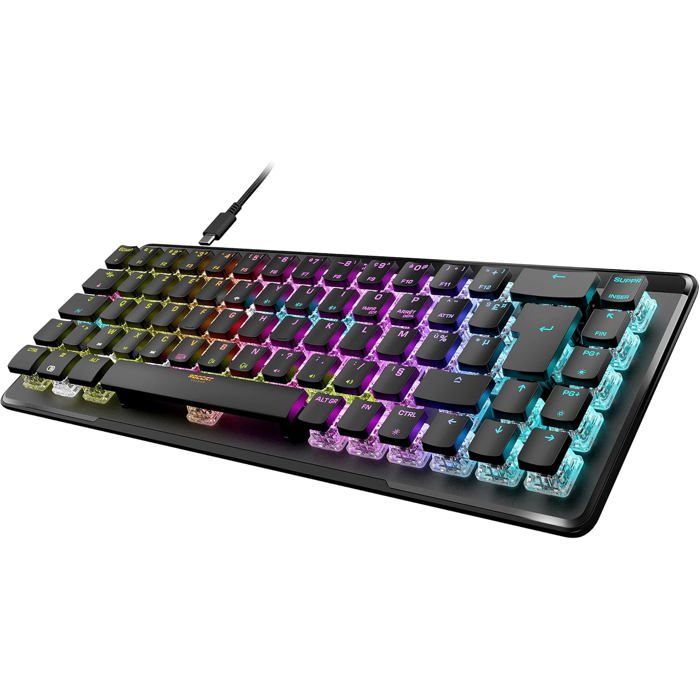 Clavier Gaming Roccat Vulcan II Mini 65% RGB - Optique, Aluminium, Layout FR, Noir