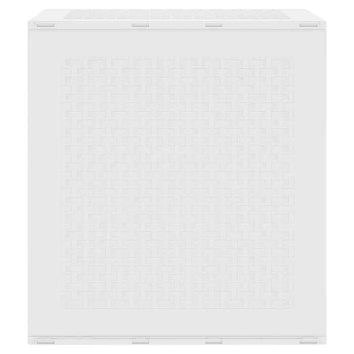 (Vente Chaude)COFFRE DE JARDIN SOLOMON Boîte de rangement avec stockage - FAFA-TOP - Meuble de jardin - Blanc 55x53x57 cm Polyprop