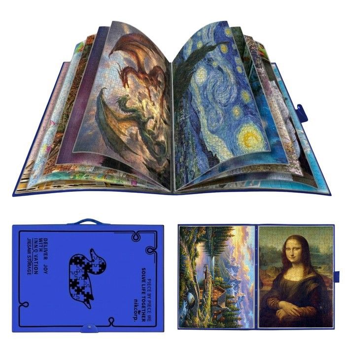 Album de rangement pour puzzles - NIKCORP - NIKCORP - 20 pochettes - Pour puzzles 1000 pièces - Pochettes 72x52 cm